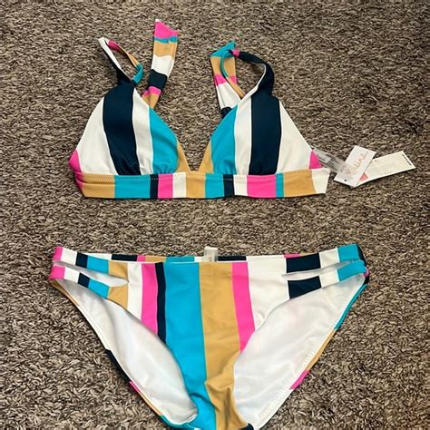 Raisins Swim Raisins Multicolor Striped Bikini Poshmark
