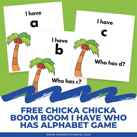 chicka chicka boom boom  printables totally  printables
