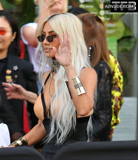 Kim Kardashian Sexy Seen Flaunting Her Hot Tits At The Jean Paul Gaultier Fashion Show In Paris