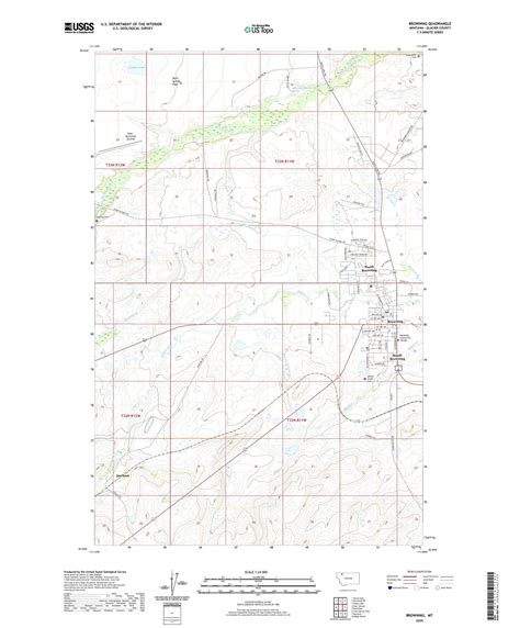 Browning Montana US Topo Map – MyTopo Map Store