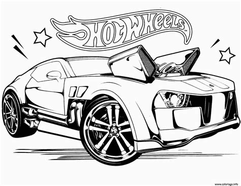 Coloriage Hot Wheels Voiture Rapide Jecolorie