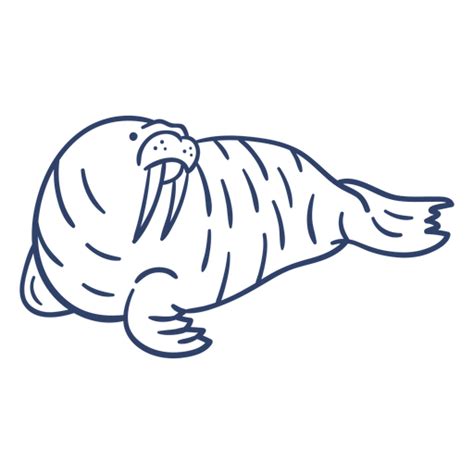 Arctic Walrus Stroke Png And Svg Design For T Shirts