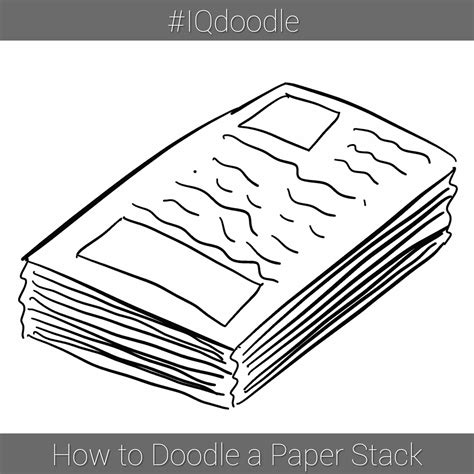 how to draw a stack of papers