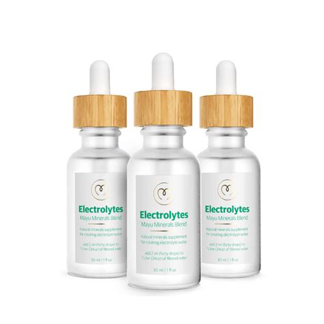 Three Bottles Of Mayu Minerals Electrolytes Drops Pack Of 3 By Mayu