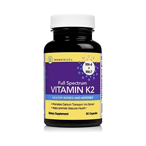 Innovixlabs Full Spectrum Vitamin K2 With Mk 7 And Mk 4 All Trans Bioactive K2 600 Mcg K2 Per