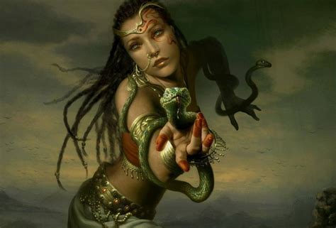 Wallpaper Brunette Snake Fantasy Desktop Wallpaper Fantasy Girls ID 16911 Ftopx