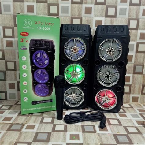 Jual Cod Speaker Bluetooth Karaoke Tingkat Salon Aktif Sx Super