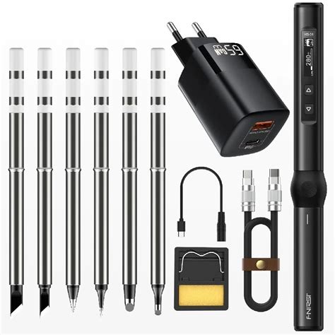 Fnirsi HS-01 Max Паяльник профессиональный - Черный, Максимальная ...