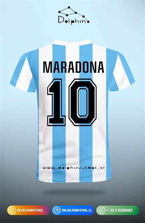 Camiseta Maradona - Argentina - Dolphin Fútbol