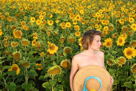 Nude In Sunflower Field Stock Image Image Of Naked Mood 247499