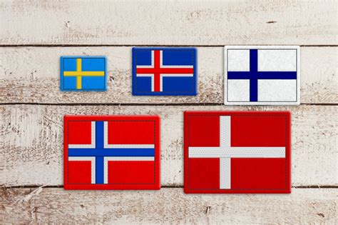 Nordic Cross Flag ITH Feltie | Applique Embroidery By Risa Rocks It | TheHungryJPEG