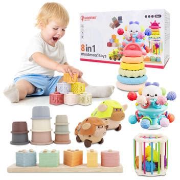 Brinquedos Para 18 Meses - Conjunto de brinquedos LUCKFUTURE Baby 6-18 meses Montessori 8 em 1 +6M ...