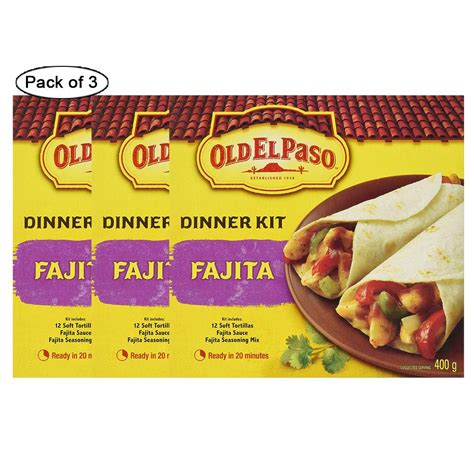 Old El Paso Fajita Dinner Kit Makes 12 Tortillas 400g141 Oz Box