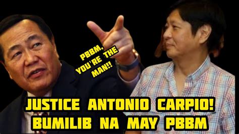 WHAAAT JUSTICE ANTONIO CARPIO BILIB NA KAY PBBM YouTube