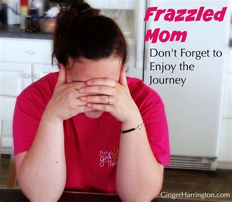 Frazzled Mom Dont Forget To Enjoy The Journey Ginger Harrington