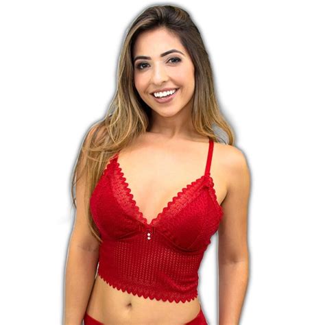 Top Cropped De Renda Sem Bojo Forro Suti Sutian Soutien Lingerie Shopee Brasil