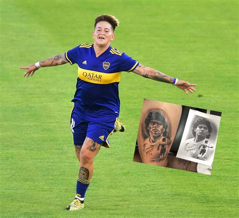 Maradona en la piel: impactante tatuaje de una jugadora de Boca - TyC