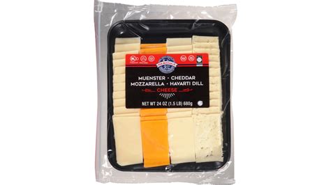Heritage Muenster Cheddar Mozzarella And Havarti Dill Cheese 24 Oz