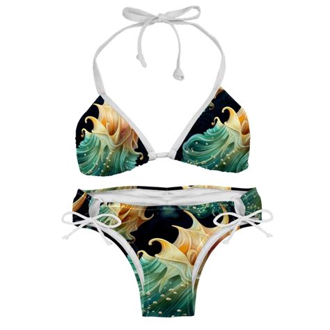 Sea Slug Swimming Suit Bikini Set Bikinis Detachable Sponge Adjustable Strap Two Pack Beach