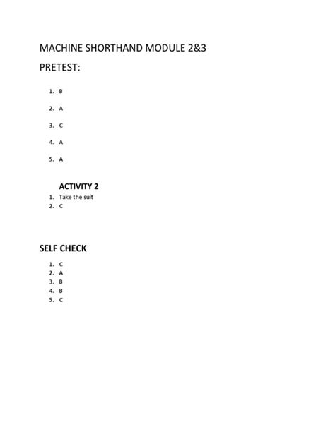 Machine Shorthand Module 2 Pdf
