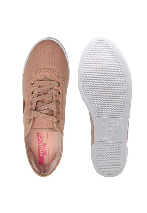Casual Tênis Moleca Logo Nude Compre Agora Dafiti Brasil