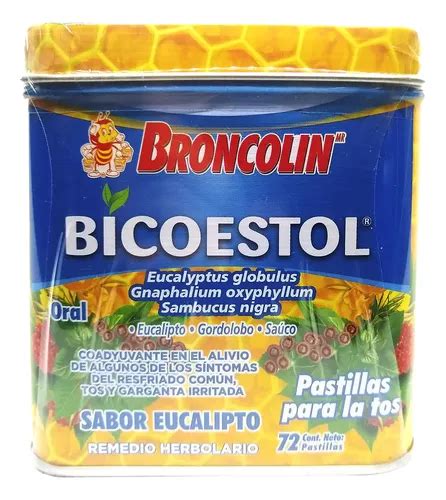 Pastillas Broncolin Para Tos Lata Con 72pz Eucalipto Meses Sin Interés