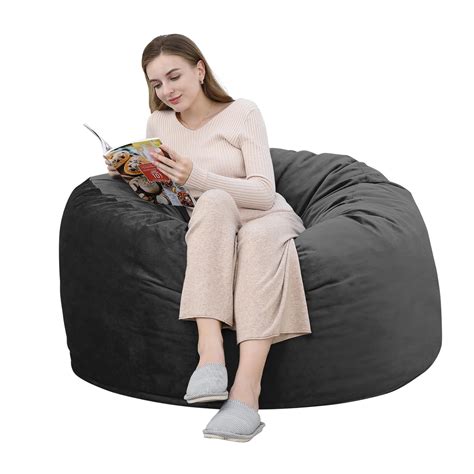 Eastvita Giant Bean Bag Chair Memory Foam Bean Bag Chair Lazy Persons Sofa With Plush Velvet