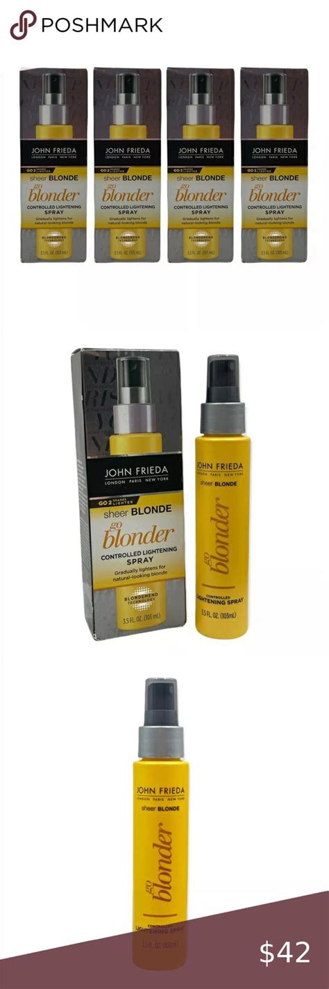 4 Pack John Frieda Sheer Blonde Go Blonder Controlled Lightening Spray