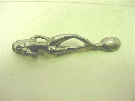 Figural Nude Woman Pewter Snuff Spoon