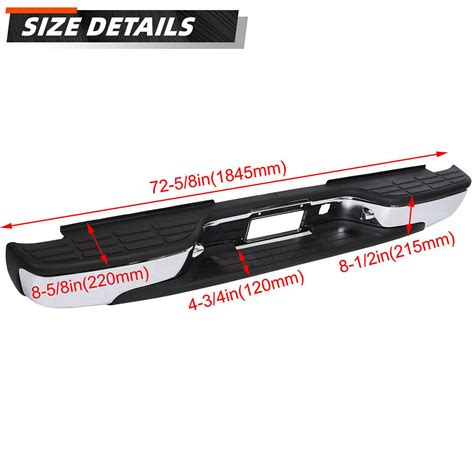 Complete Chrome Rear Bumper For Chevy Silverado Gmc Sierra