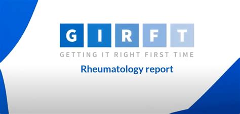 Rheumatology Getting It Right First Time GIRFT