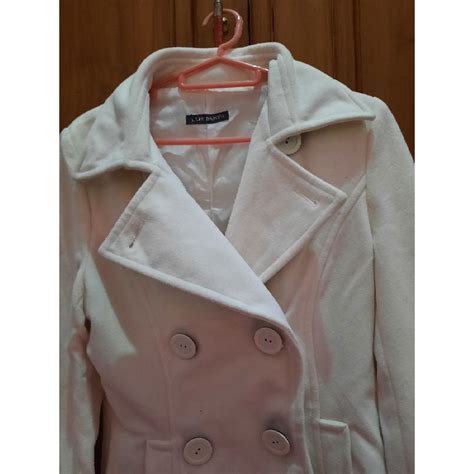 jual coat wool putih crop shopee indonesia