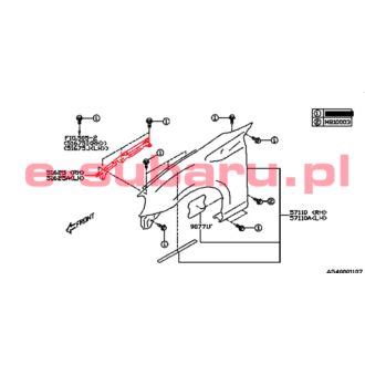 57160CA0109P SUBARU BRZ GT86 MOCOWANIE WSPORNIK BŁOTNIKA PRZÓD