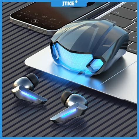 Jtke Tws Headphone Game Bluetooth Latensi Rendah Earphone Nirkabel