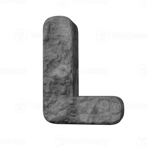 Free Stone Text Effect Letter L 3d Render 16325706 Png With