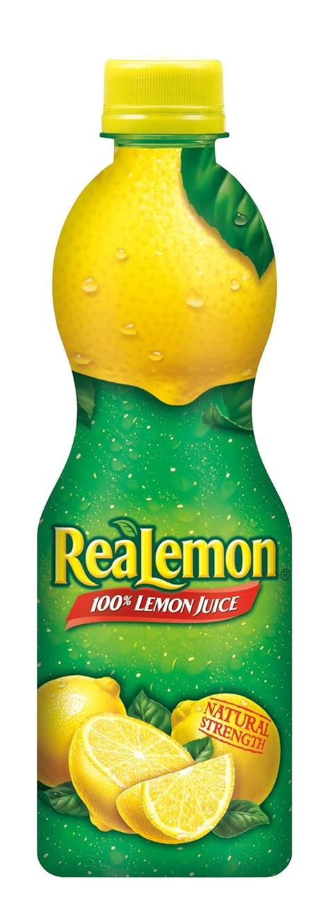 Realemon 100 Lemon Juice 8 Fl Oz Bottle Grocery