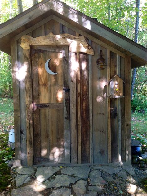 My Outhouse My Hubby Built Me Rustic Outhouse Backyard Buildings