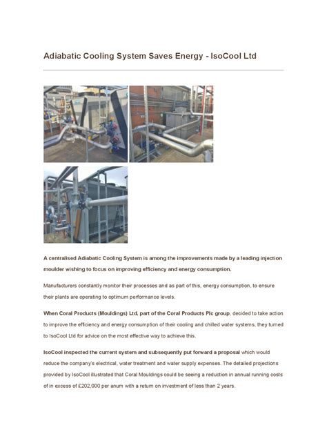 Adiabatic Cooling System Saves Energy