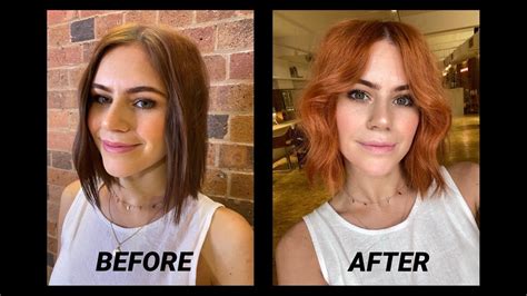 Brunette To Copper Hair Colour Transformation Rixon Hair Youtube