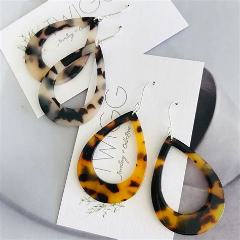 Tort Tear Acrylic Earrings Twigg Nz Made Plant And Share