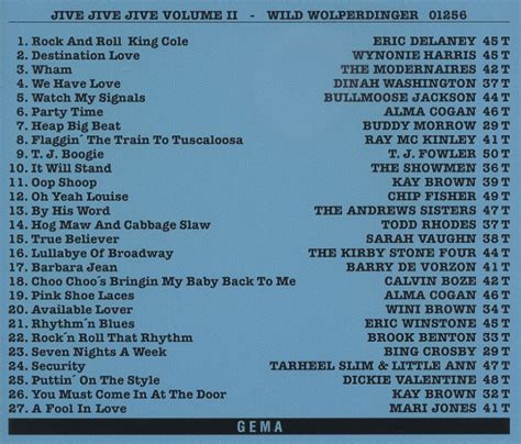 Various CD: Jive Jive Jive Vol.2 - Party Time (CD) - Bear Family Records
