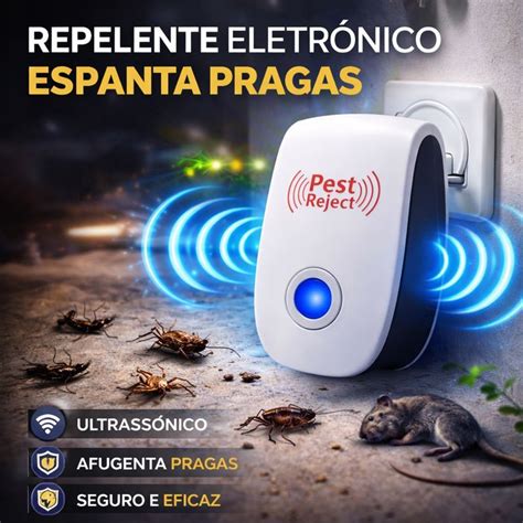 Repelente Eletronico Para Pernilongos - Repelente Eletrônico Ultrassônico Mosca Pernilongos Baratas Morcegos ...