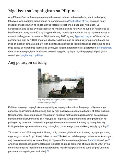 mga isyu sa kapaligiran sa pilipinas wikipedia ang malayang