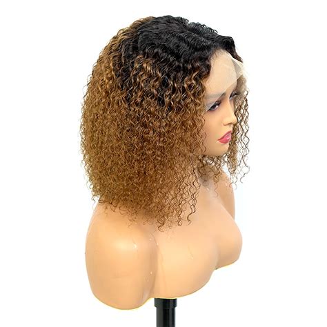 Curly Lace Frontal Bob Wig Inch Honey Blonde Bob West Kiss Hair