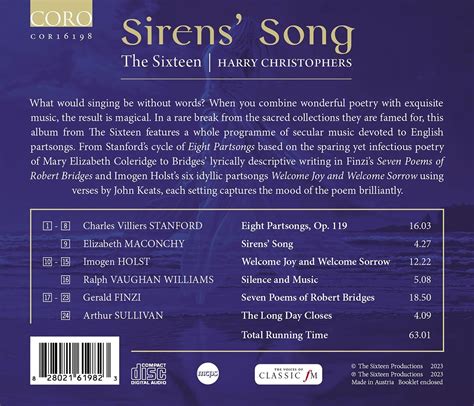The Sixteen - Sirens' Song (CD) – jpc.de