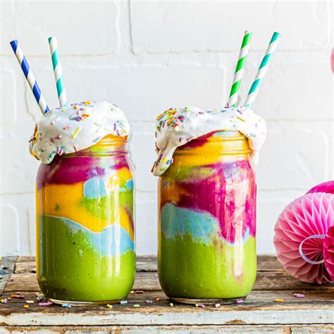 Tie Dye Rainbow Smoothie Simple Green Smoothies