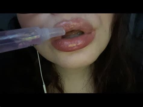 ASMR Lipgloss And Mouth Sounds Personal Attention Spit Painting No