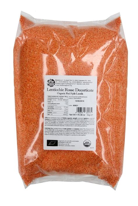 Probios Red Naked Lentils Organic Packaging Kg Amazon De