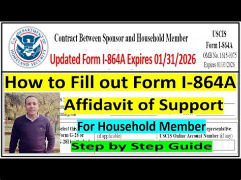 I 864A Affidavit Of Support Contract Between Sponsor And Household