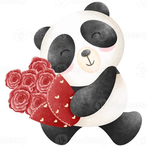 Panda Valentines Bay 47445834 Png